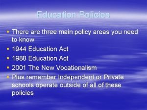 List of policy areas