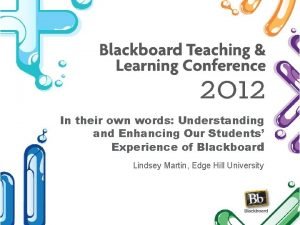 Blackboard edge hill