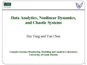 Data Analytics Nonlinear Dynamics and Chaotic Systems Hui