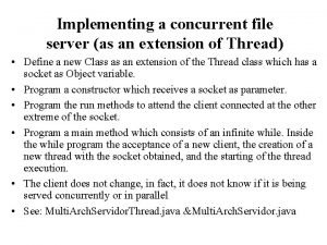 Concurrent file server