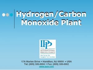 HydrogenCarbon Monoxide Plant Please click on our logo
