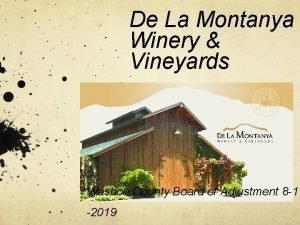 De La Montanya Winery Vineyards Washoe County Board