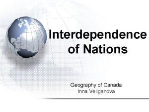 Interdependence definition ap human geography