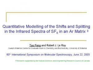 Quantitative Modelling of the Shifts and Splitting in