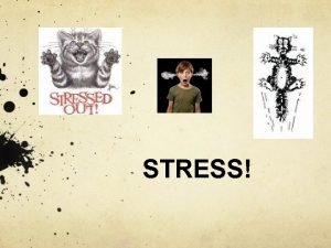 STRESS What is Stress Mental and Physical Tension