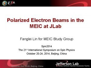 Polarized Electron Beams in the MEIC at JLab