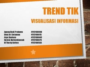 TREND TIK VISUALISASI INFORMASI Agung Budi Prabowo Deni