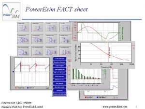 Power Esim FACT sheets Prepared by Franki Poon