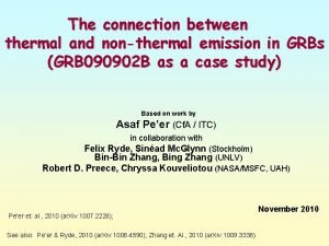 The connection between thermal and nonthermal emission in