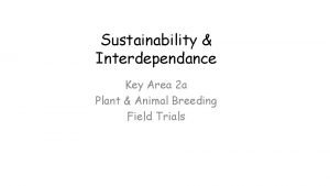 Sustainability Interdependance Key Area 2 a Plant Animal