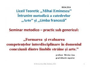 08 04 2014 Liceil Teoretic Mihai Eminescu ntrunire