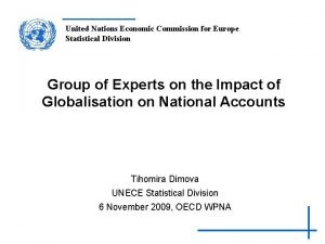 United Nations Economic Commission for Europe Statistical Division