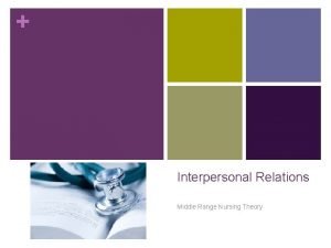 Interpersonal relations theory