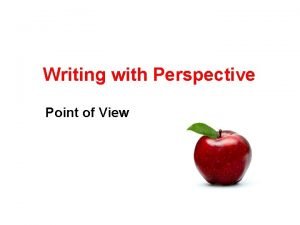 First person point of view clue words