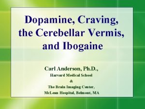 Dopamine Craving the Cerebellar Vermis and Ibogaine Carl