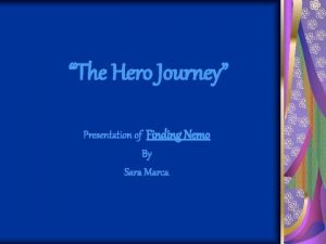 Hero's journey in finding nemo