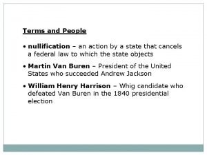 Terms and People nullification an action by a