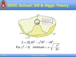 SERC School SM Higgs Theory 16 Sep20 Sridhara