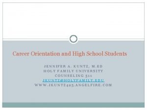 Career orientation program for high school students