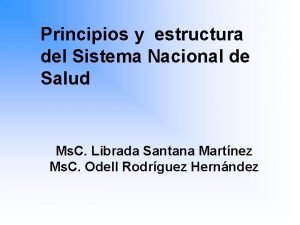 Estructura del sistema de salud