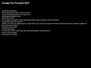 Coupon For Prevacid 2012 coupon for prevacid otc