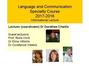 Language and communication examples