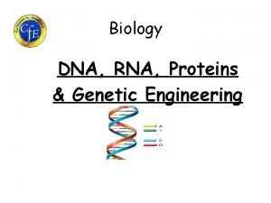 Biology DNA RNA Proteins Genetic Engineering DNA Learning