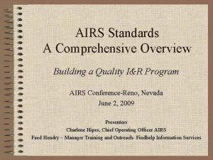 Airs accreditation