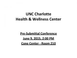 Uncc wellness center