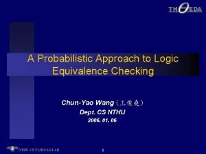 Logic equivalence checker