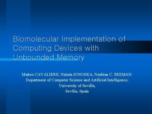 Biomolecular Implementation of Computing Devices with Unbounded Memory