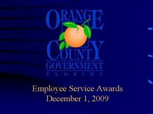 Employee Service Awards December 1 2009 Board of