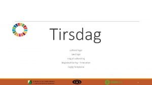 Tirsdag Udfordringer Lsninger Valg af udfordring Begrebsafklaring innovation