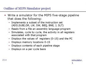 Mips pipeline simulator
