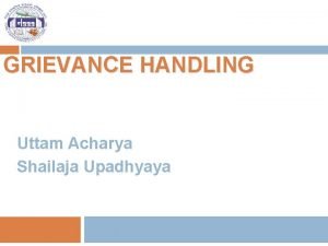 Objectives of grievance handling