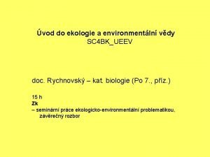 vod do ekologie a environmentln vdy SC 4