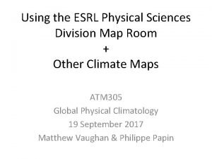 Esrl map room