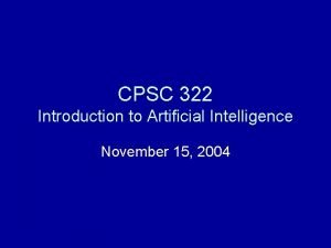 Cpsc 322
