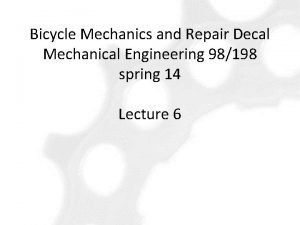 Bicycle Mechanics and Repair Decal Mechanical Engineering 98198