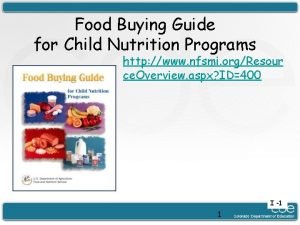 Food buying guide for child nutrition programs