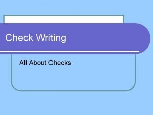 Writing checks with cents