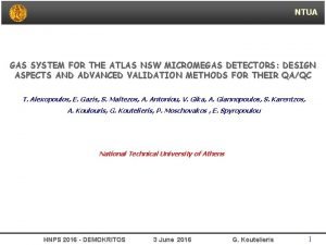 NTUA GAS SYSTEM FOR THE ATLAS NSW MICROMEGAS