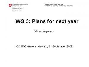 Federal Department of Home Affairs FDHA Federal Office Federal Department of Home Affairs FDHA Federal Office