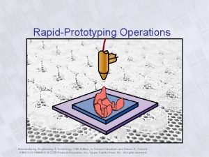 RapidPrototyping Operations Manufacturing Engineering Technology Fifth Edition by