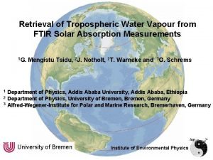 Retrieval of Tropospheric Water Vapour from FTIR Solar