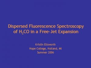 Dispersed Fluorescence Spectroscopy of H 2 CO in