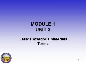 Hazmat module 1