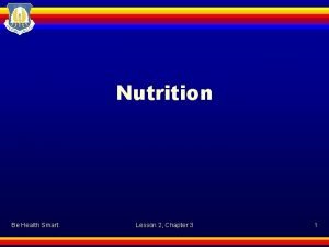 Chapter 3 lesson 2 health