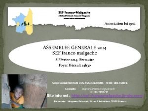 SEF FrancoMalgache SolidaritEntraideFraternitMalgache Le Poitou Charente avec Madagascar