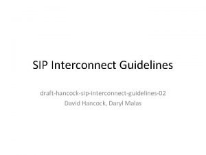 Sip interconnect